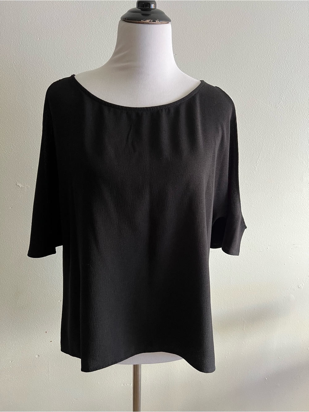 Trouvé Everyday Black Short Sleeve Boatneck Top